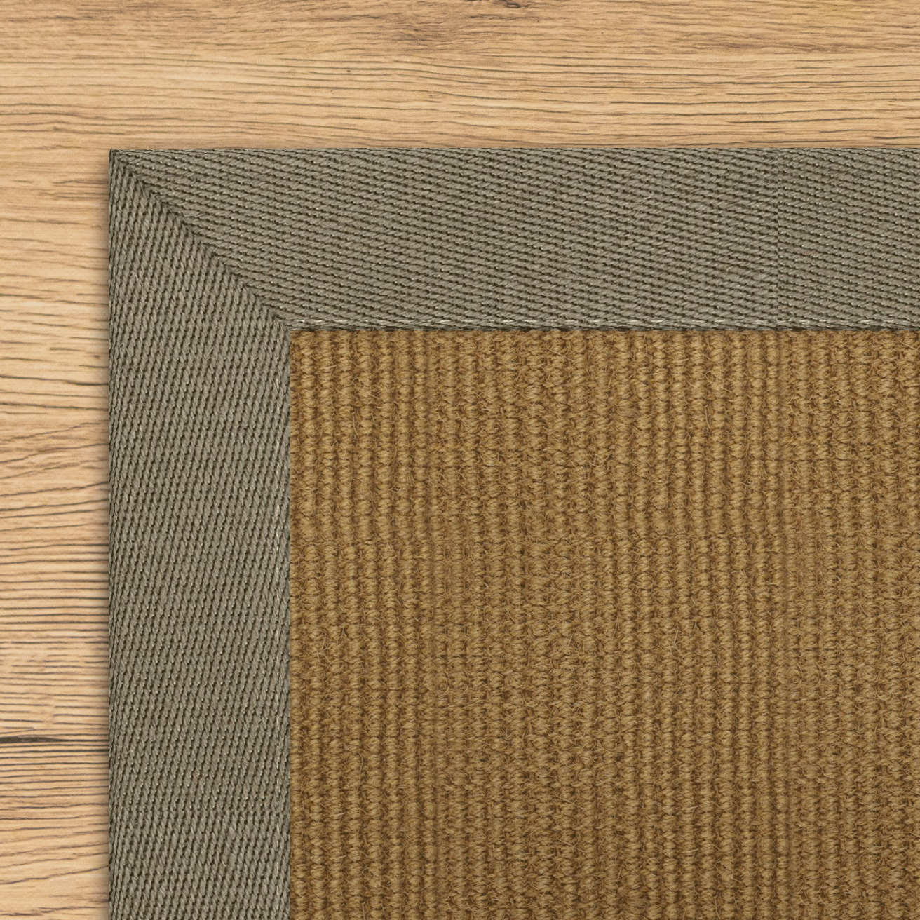 Boo Coir Rug Luxury Boucle Coir Rug with Moss Border | thenaturalrugcompany