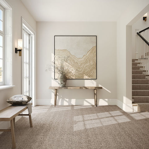 room shot of sisal carpeting