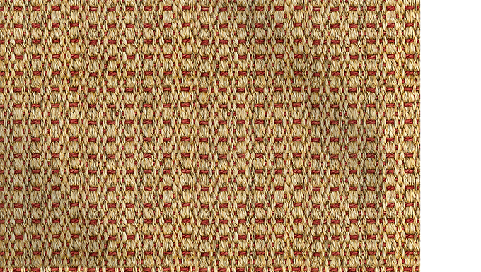 Custom Rug Sisal Panama New Champagne Red with Linen Terracotta 300cm x 200cm