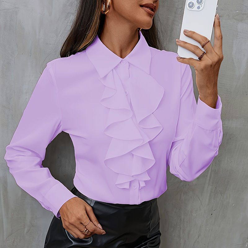 Thumbnail: Cascading Ruffle Blouse - view 2