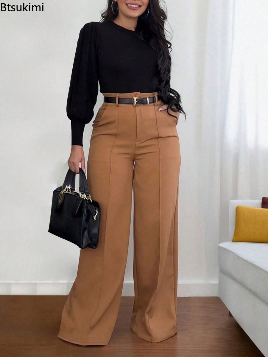 Ladies Elegant Straight-Leg Trousers - view 1
