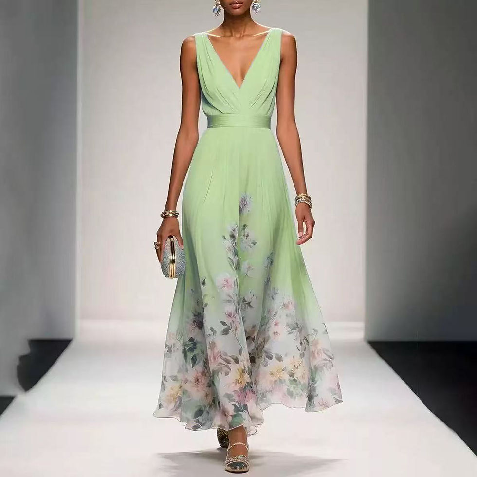The Camille Floral Evening Gown - view 1