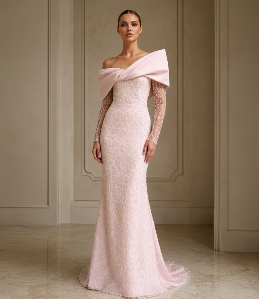 The Celeste Off-Shoulder Mermaid Gown - view 1