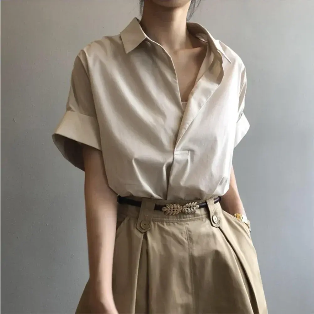 Relaxed Short Sleeve Blouse - view 1