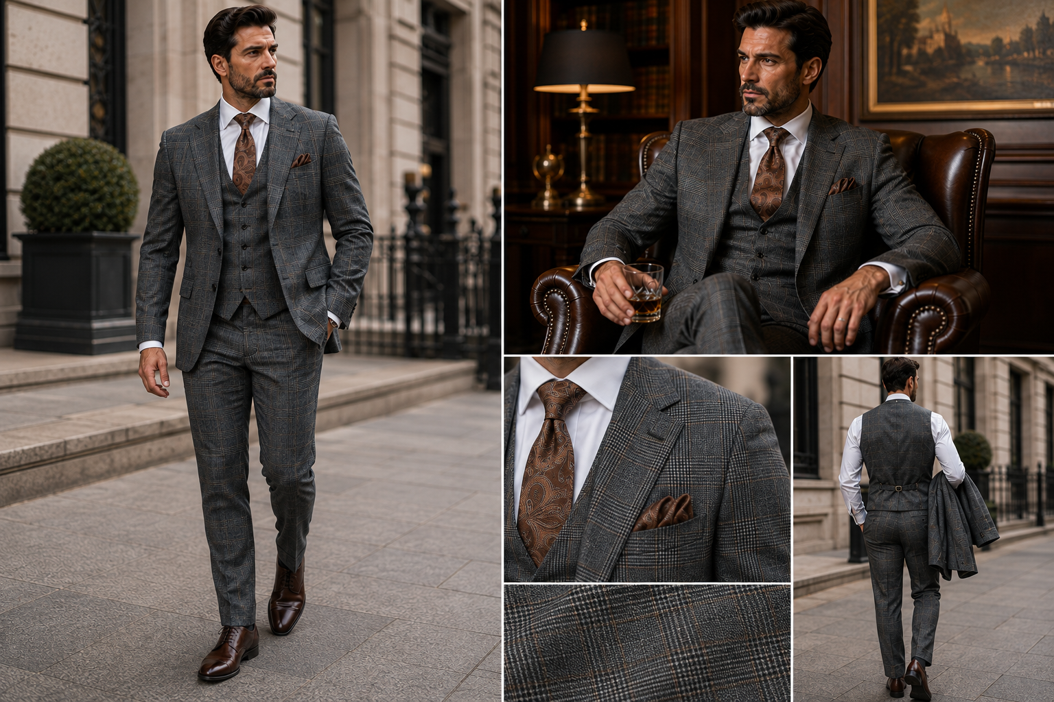 Men's Grey Prince of Wales - view 1