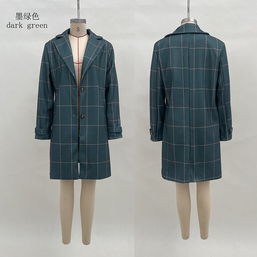 Thumbnail: Plaid Tailored Long Coat