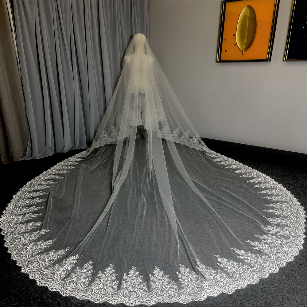 Vivienne Cathedral Lace Bridal Veil - view 1