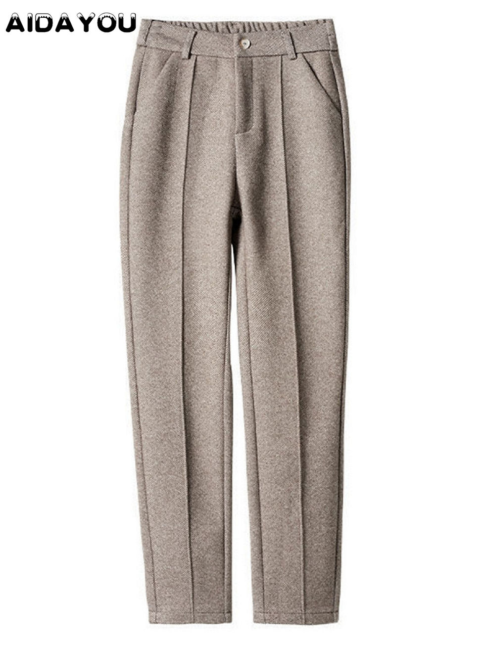 Ladies Tailored Wool-Blend Trousers - view 1