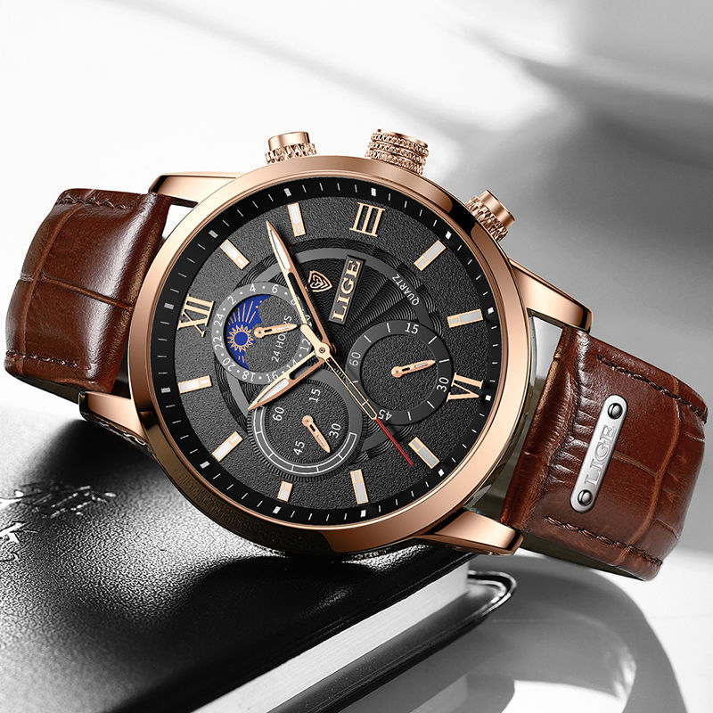 Thumbnail: LIGE Luminous Luxury Mens Watch