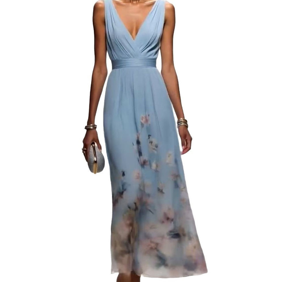 Thumbnail: The Camille Floral Evening Gown - view 12