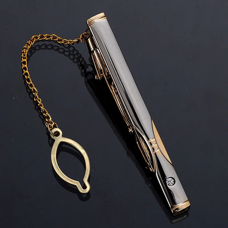 Thumbnail: Gold-Tone Chain Tie Bar - view 4