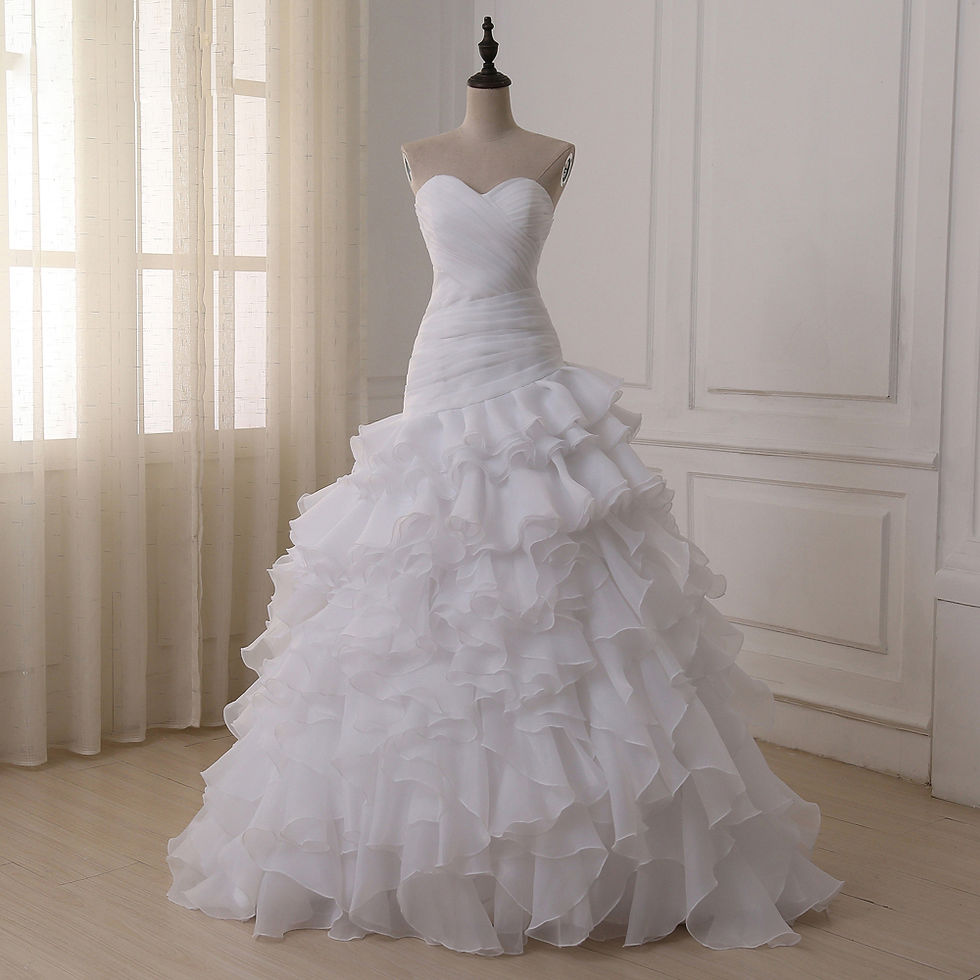 The Seraphina Ruffled Organza Mermaid Gown - view 1