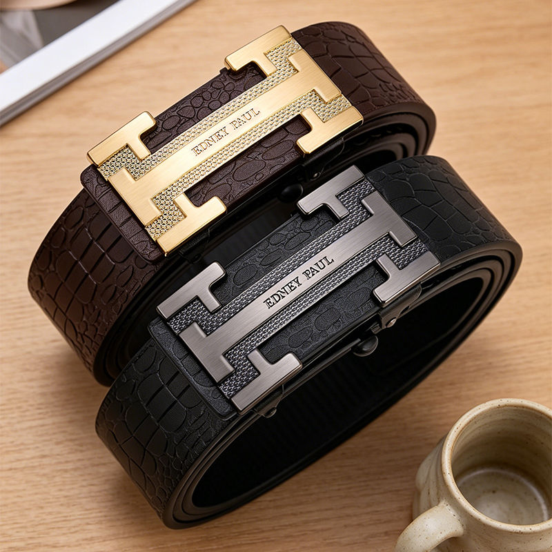 Textured H-Buckle Dress Belt - view 1