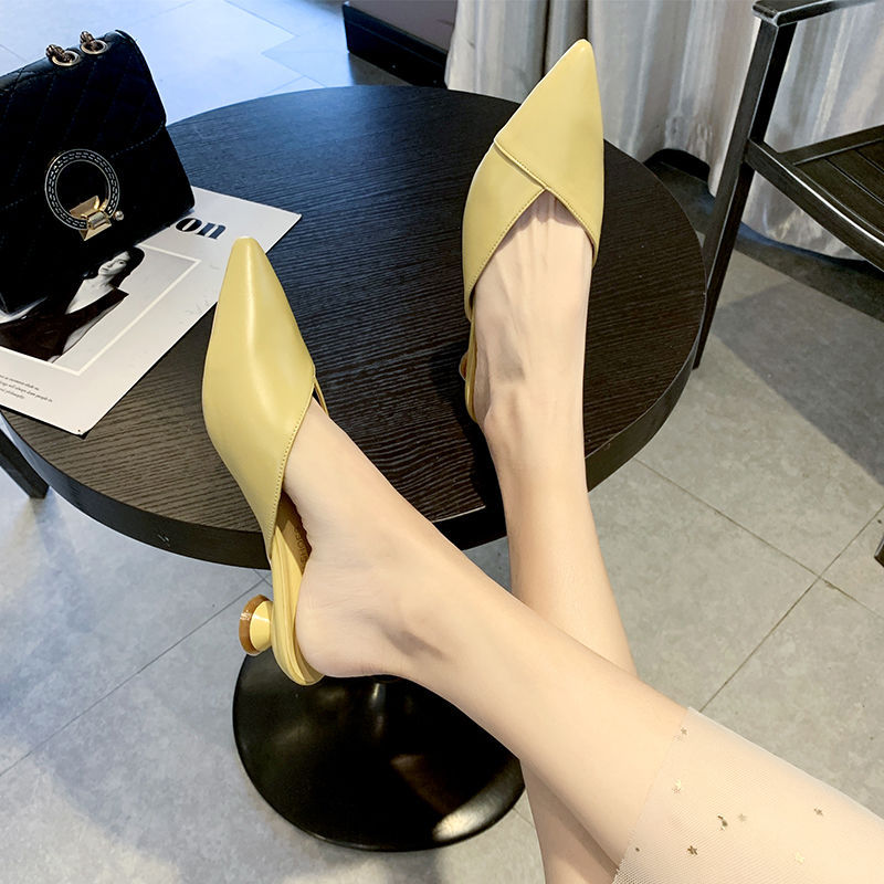 Thumbnail: Camille Pointed-Toe Low-Heel Mules - view 8