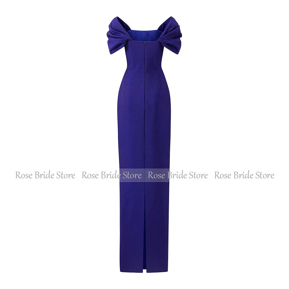 Thumbnail: The Vienna Off-Shoulder Column Gown. - view 3