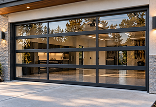 Modern Glass Garage at Dusk.png