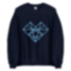 Thumbnail: Heart On, Unisex Regular Sweatshirt, baby blue