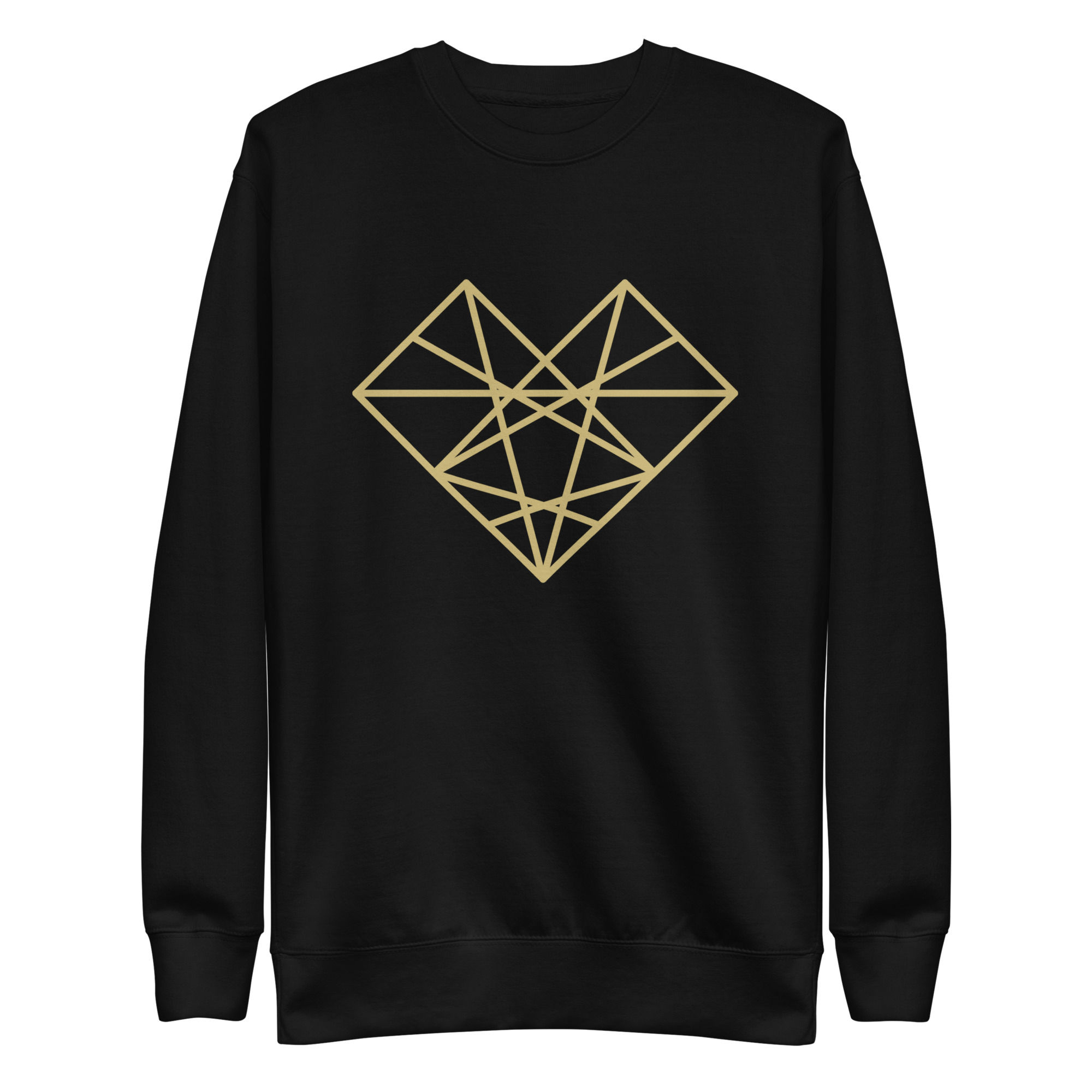 Heart On, Unisex Premium Sweatshirt, gold