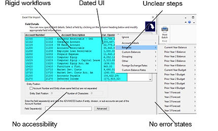 Data import - before redesign
