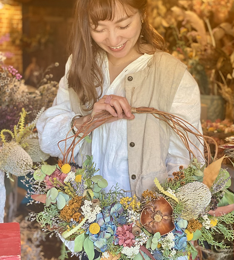 ドライフラワーリース | Atelier Maki
