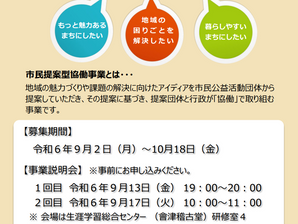 【協働事業】令和7年度市民提案型協働事業