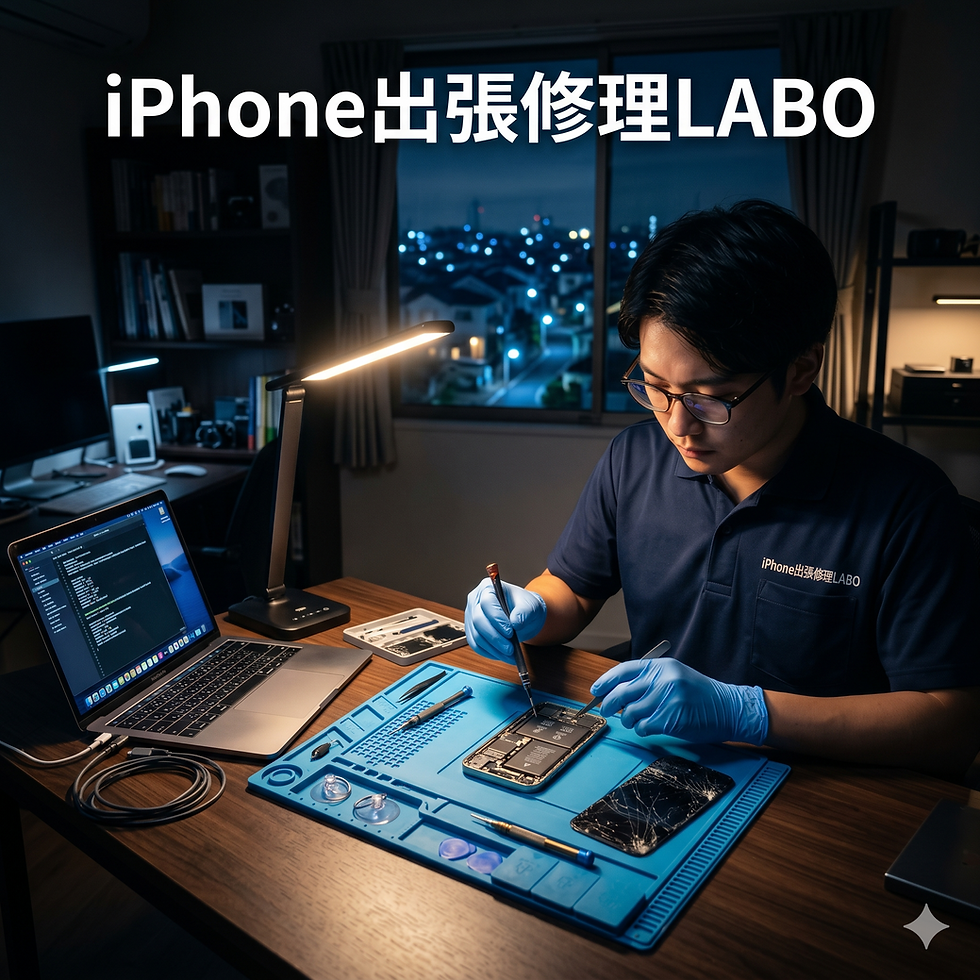 GW中に子供が壊したiPhoneの画面を、深夜に自宅で24時間出張修理している様子