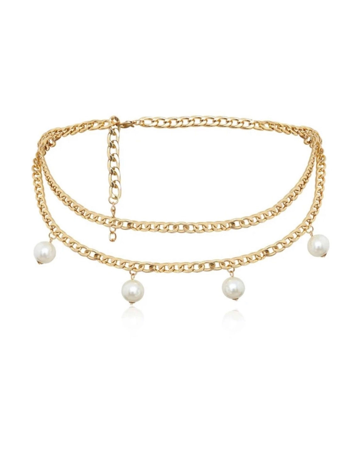 Pearl Drop Chain Belt