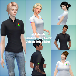 Rainbow polo shirts