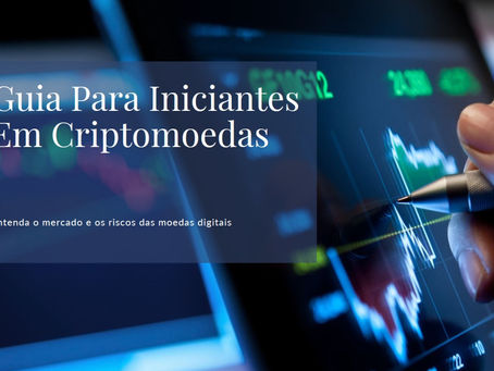 Pessoa analisando gráficos em uma tela digital, representando o mercado financeiro e o comportamento das criptomoedas, tema central do guia para iniciantes.