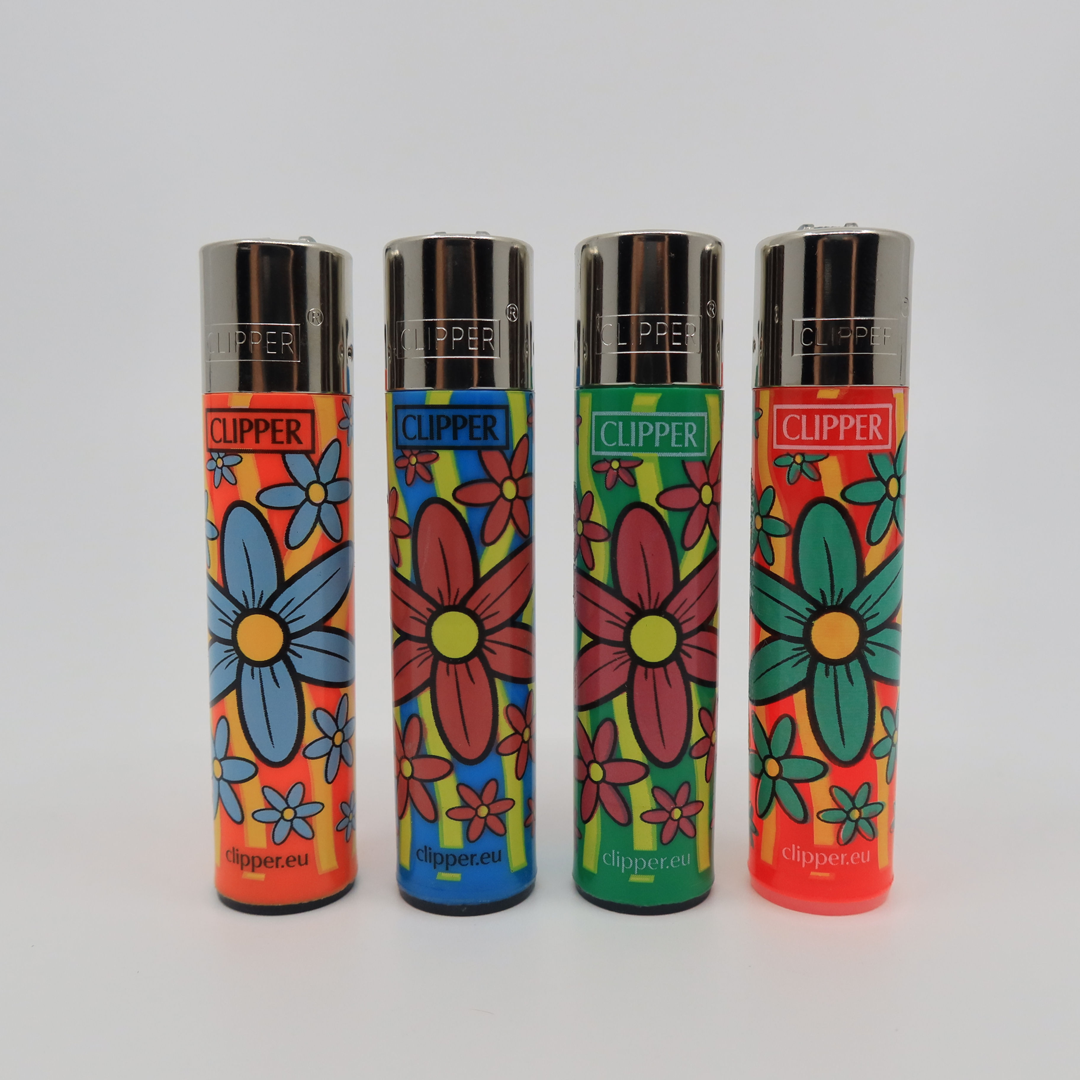 Flowers Series Clipper Lighters - Set of 4