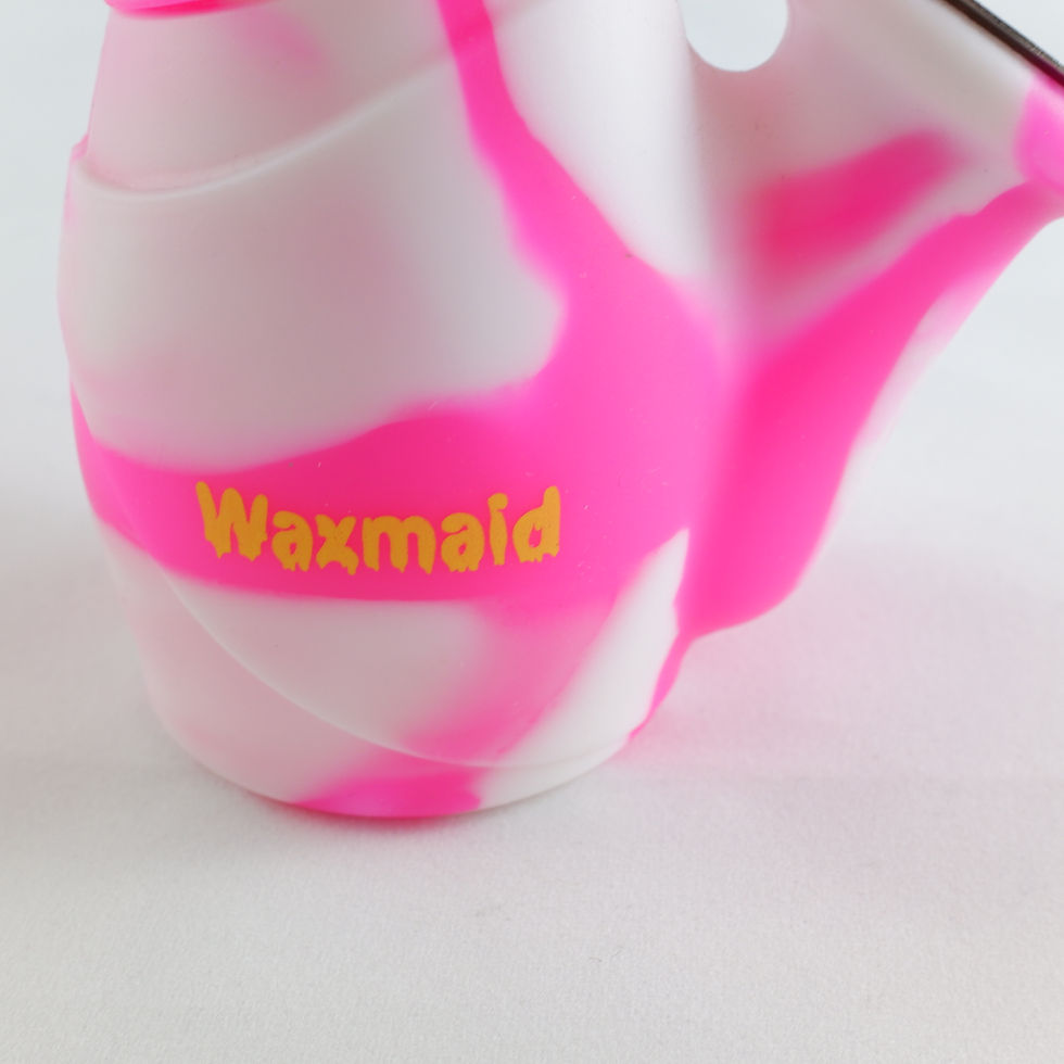 Thumbnail: Waxmaid Pink Swirl Small Silicone Bong