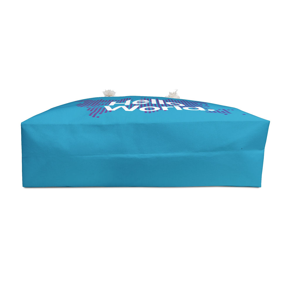 Thumbnail: Hello World, Weekender Bag (blue)