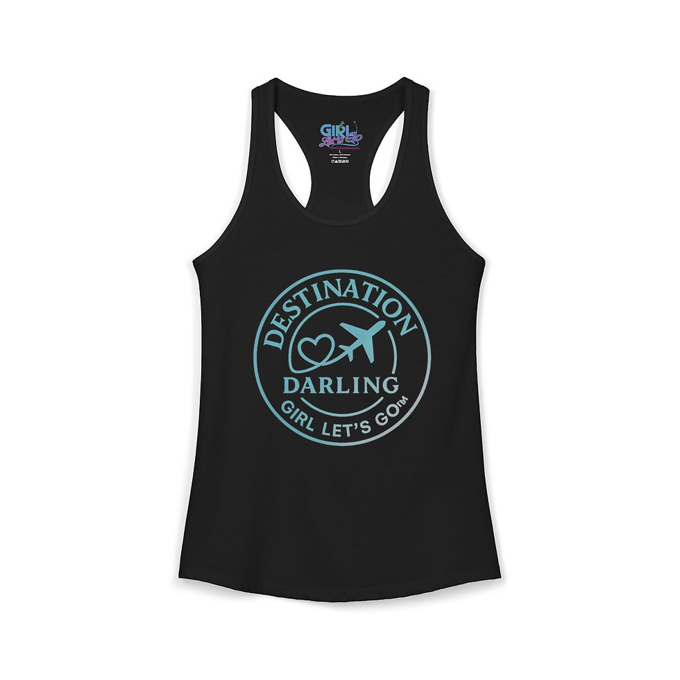Thumbnail: Destination Darling Racerback Tank — Travel Agent Shirt