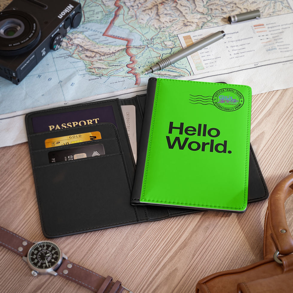 Thumbnail: Hello World - Tropical Passport Cover *Green