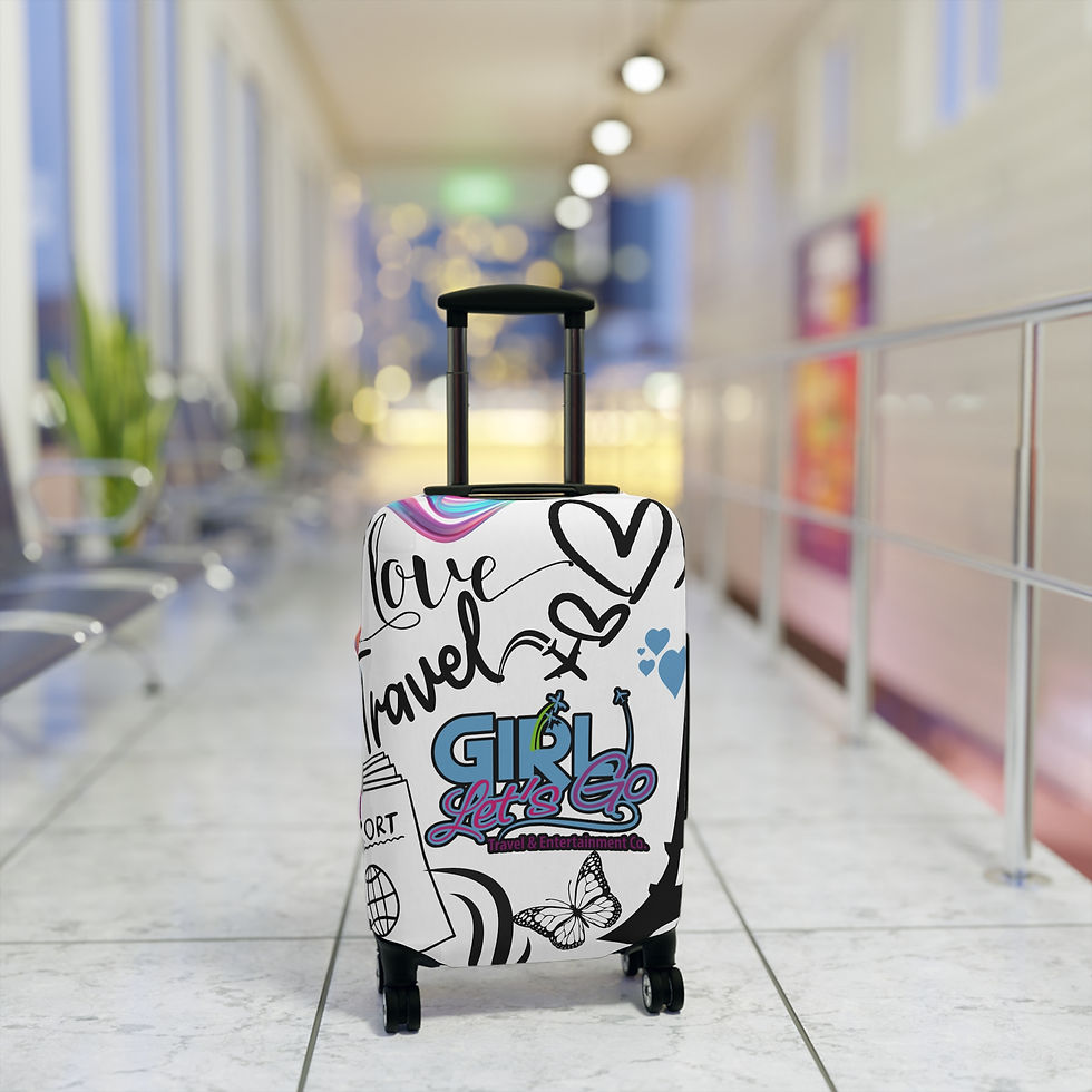 Thumbnail: Love Travel- Luggage Cover (White)