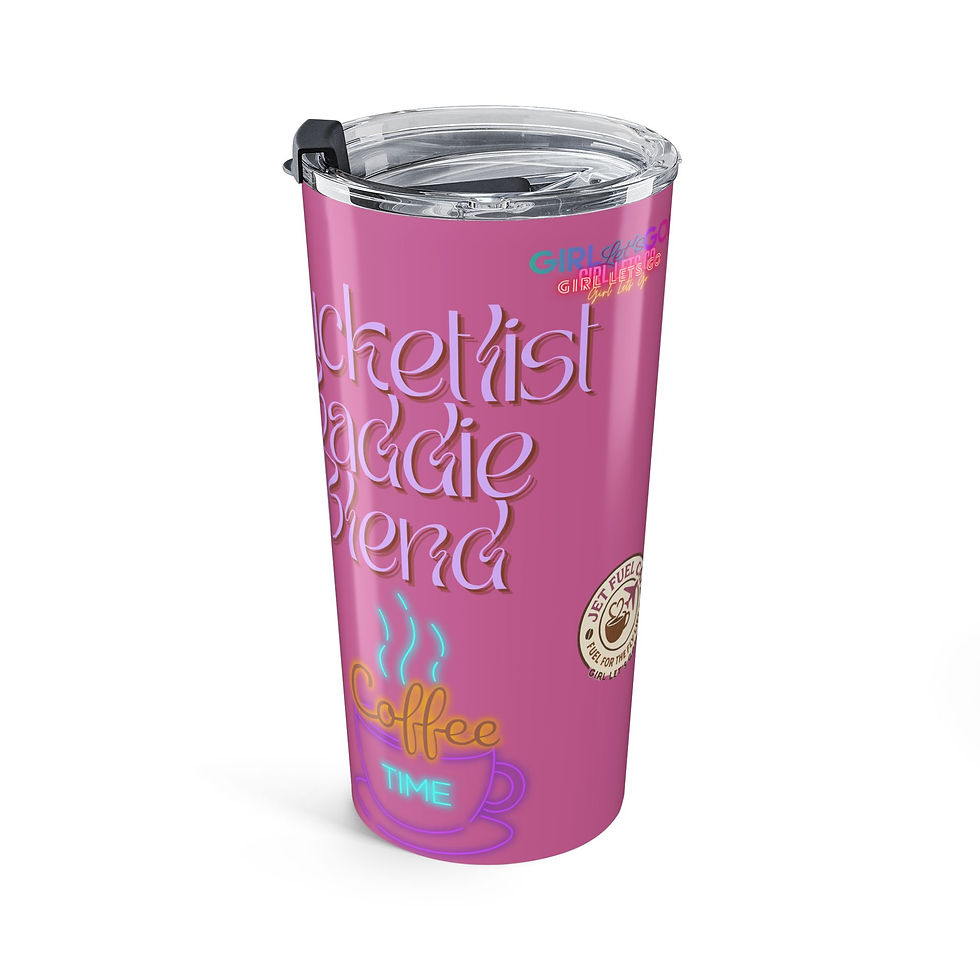 Thumbnail: Jet Fuel Cafe Tumbler - Pink