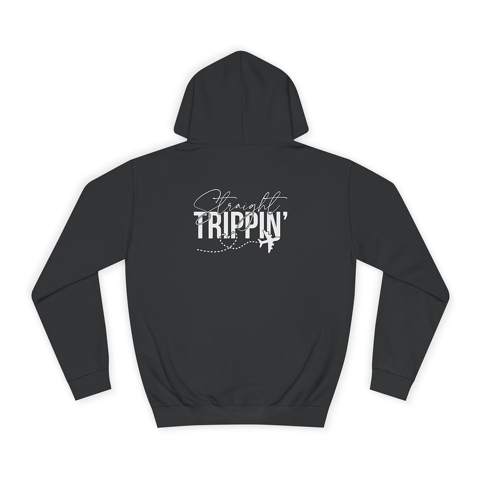 Thumbnail: Hoodie — 'Airport Girl Gang' Travel Hoodie (Front Logo & 'Tonight Trippin' Back)