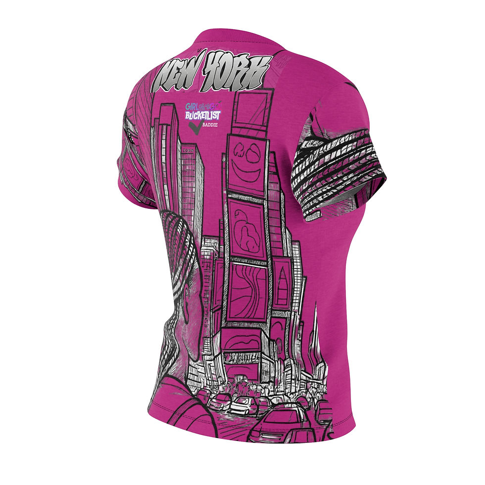 Thumbnail: Hello World - NY Baddie Pink Cosmic Shirt