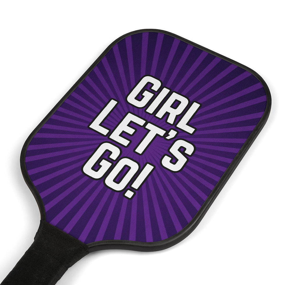 Thumbnail: Girl Let's Go Pickleball Paddles Set - Purple (2 Paddles + 2 Balls)
