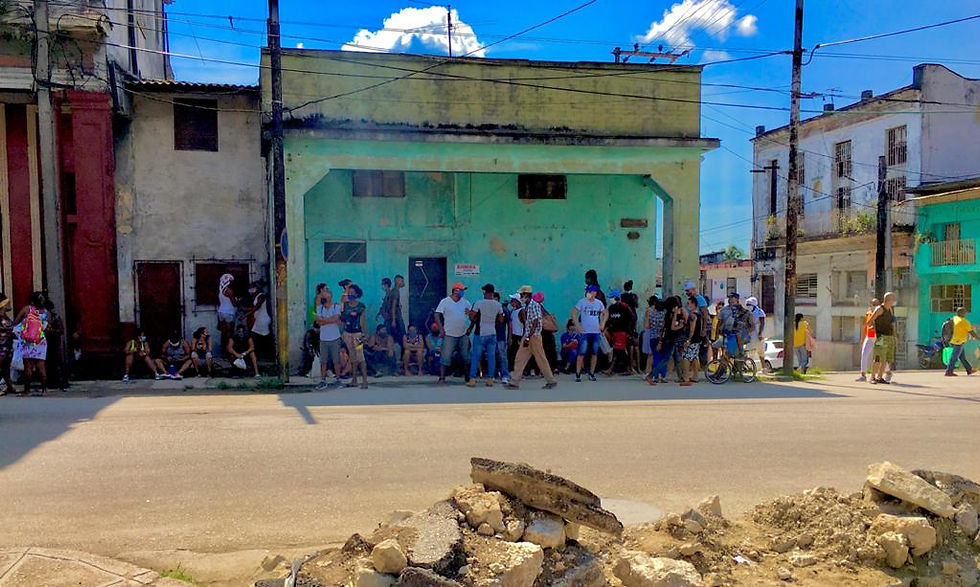Lines in Havana and throughout Cuba are the start of Cuba's new "special period"