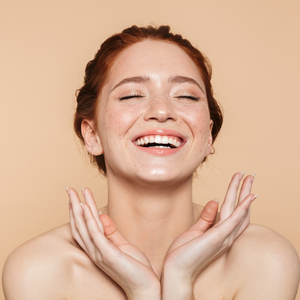 Woman with glowing healthy skin representing naturopathic skin support helping with skin conditions