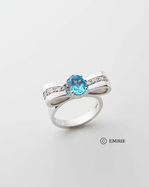 リボンリング(ブルー)ジュエリー