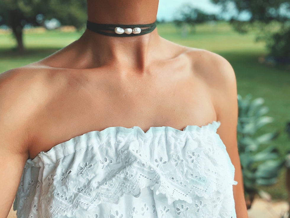 Thumbnail: Suede + Pearl Choker