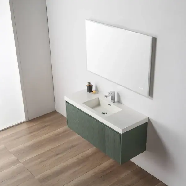 Thumbnail: 48"Positano vanity with Single white acrylic top Sink