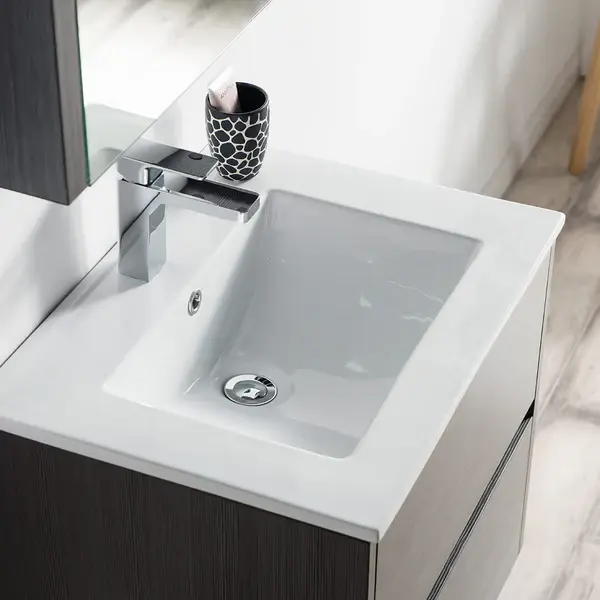 Thumbnail: Valencia  Vanity (Silver Grey) With Ceramic Top-Mount Basin