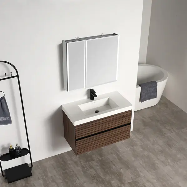 Thumbnail: Annecy Vanity(Dark Walnut) with Acrylic Top