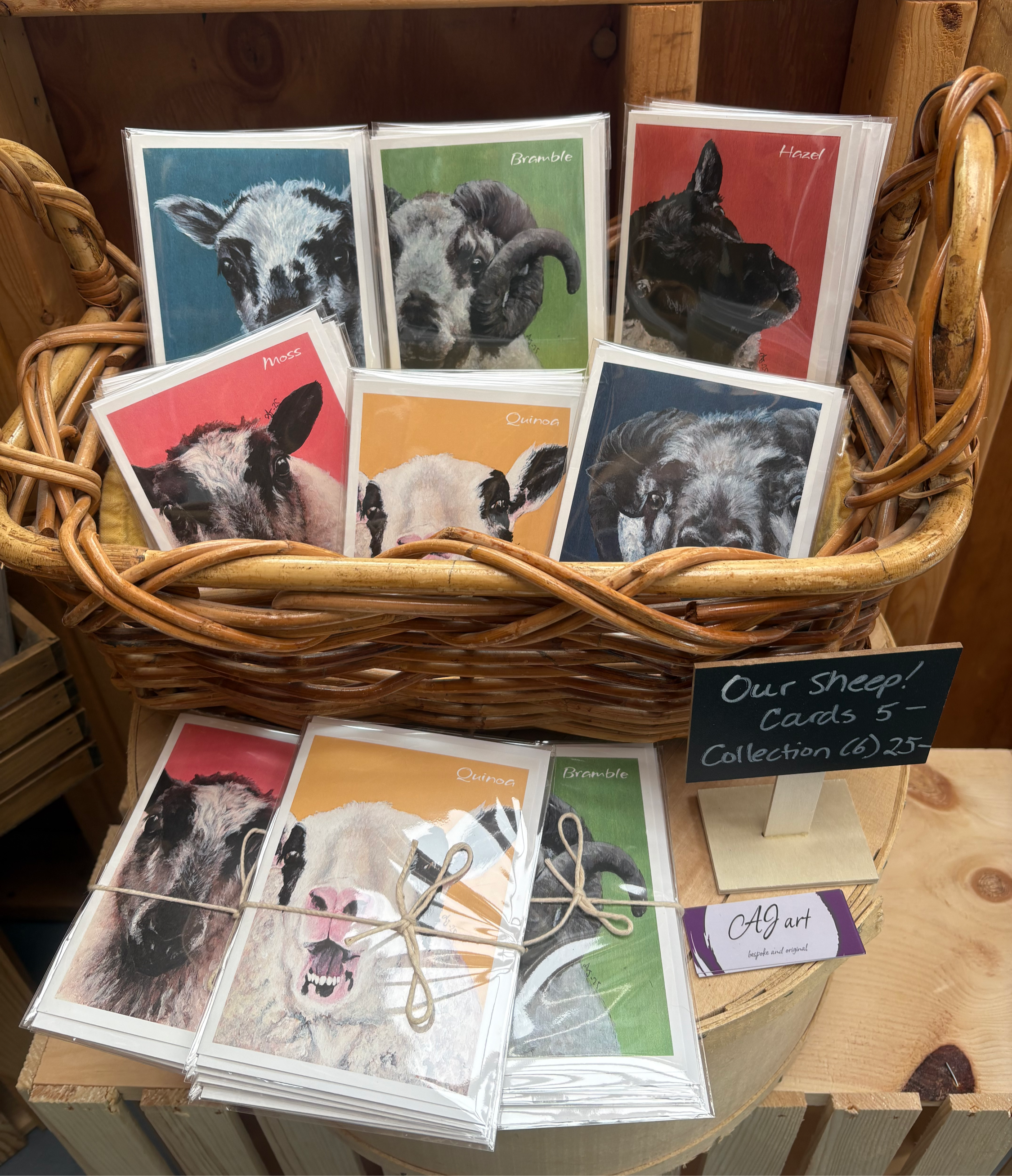 Shetland Sheep Cards by AJ Art Design