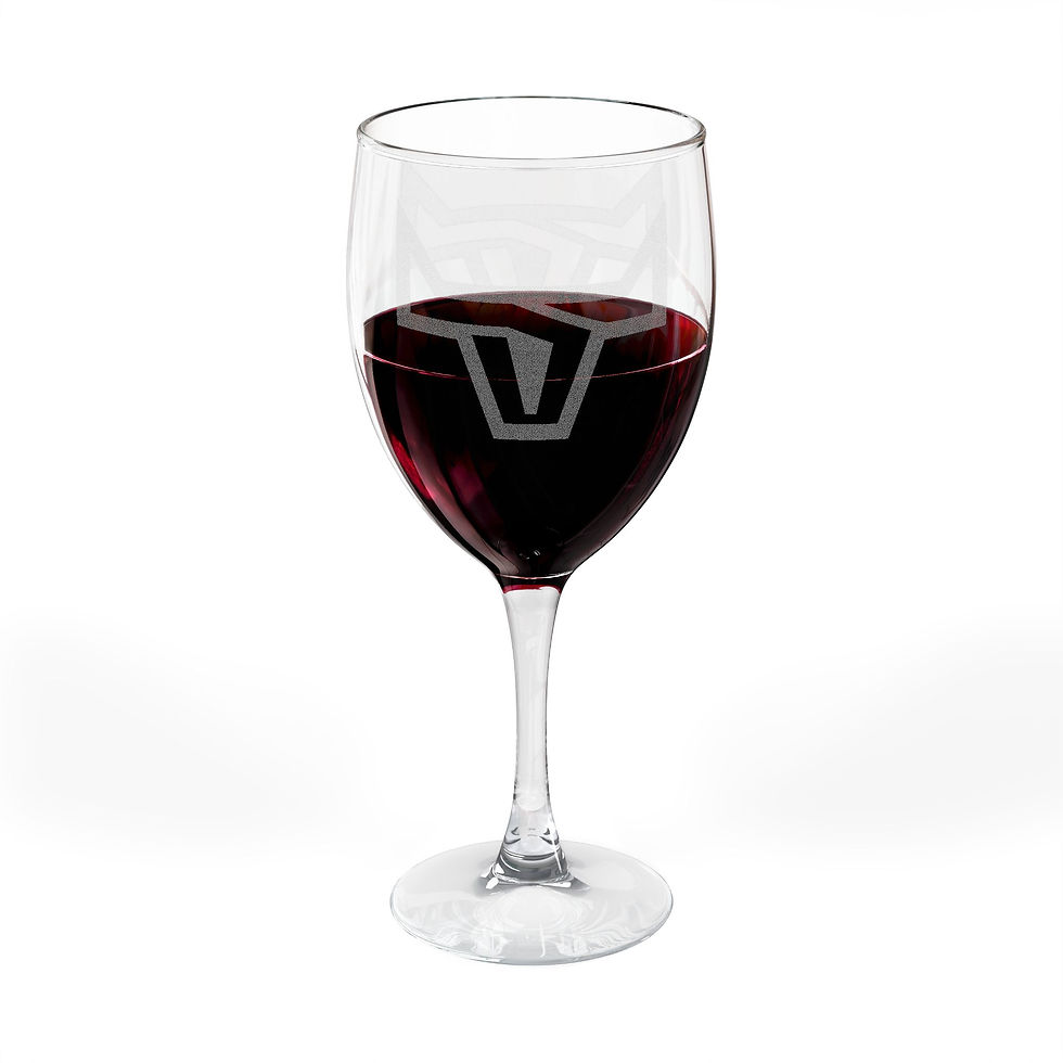 Thumbnail: Engraved 10.5oz Wine Glass — Truck 'Em icon logo