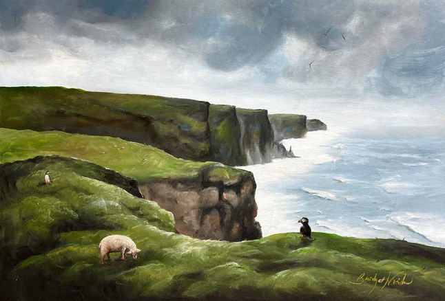 Puffins off the Coast.