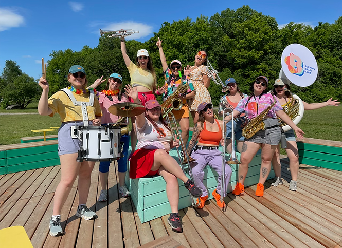 Burning BRASs Band , all women brass band